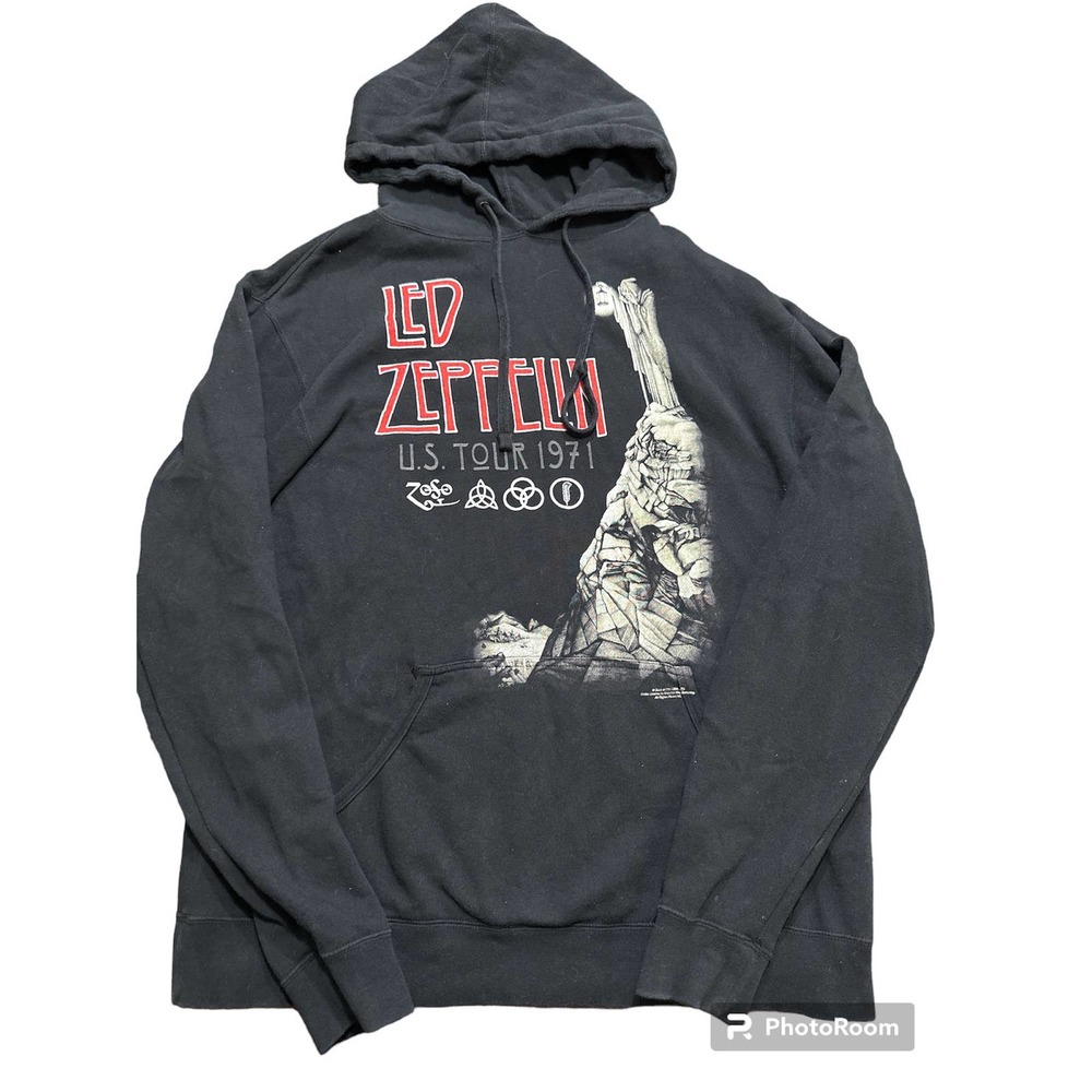 Vintage 2000 Led Zeppelin US Tour 1971 Sweatshirt Hoodie Men's L
